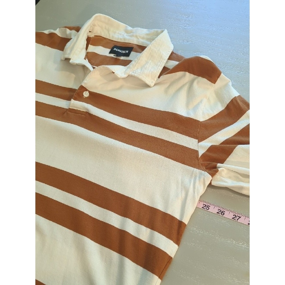 Bonobos‎ Rugby Polo White Brown XL image 6